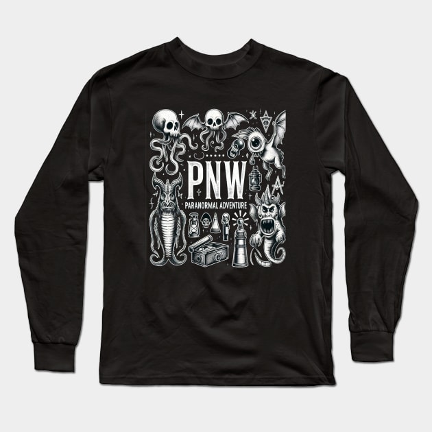 Pacific Northwest Paranormal Adventures Long Sleeve T-Shirt by Dead Galaxy